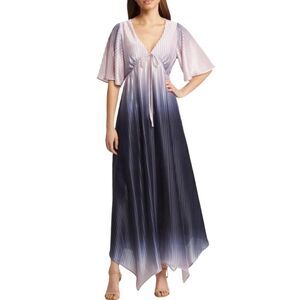 Nordstrom x BTFL-Life Karla Handkerchief Hem Pleated Maxi Dress - Size Small